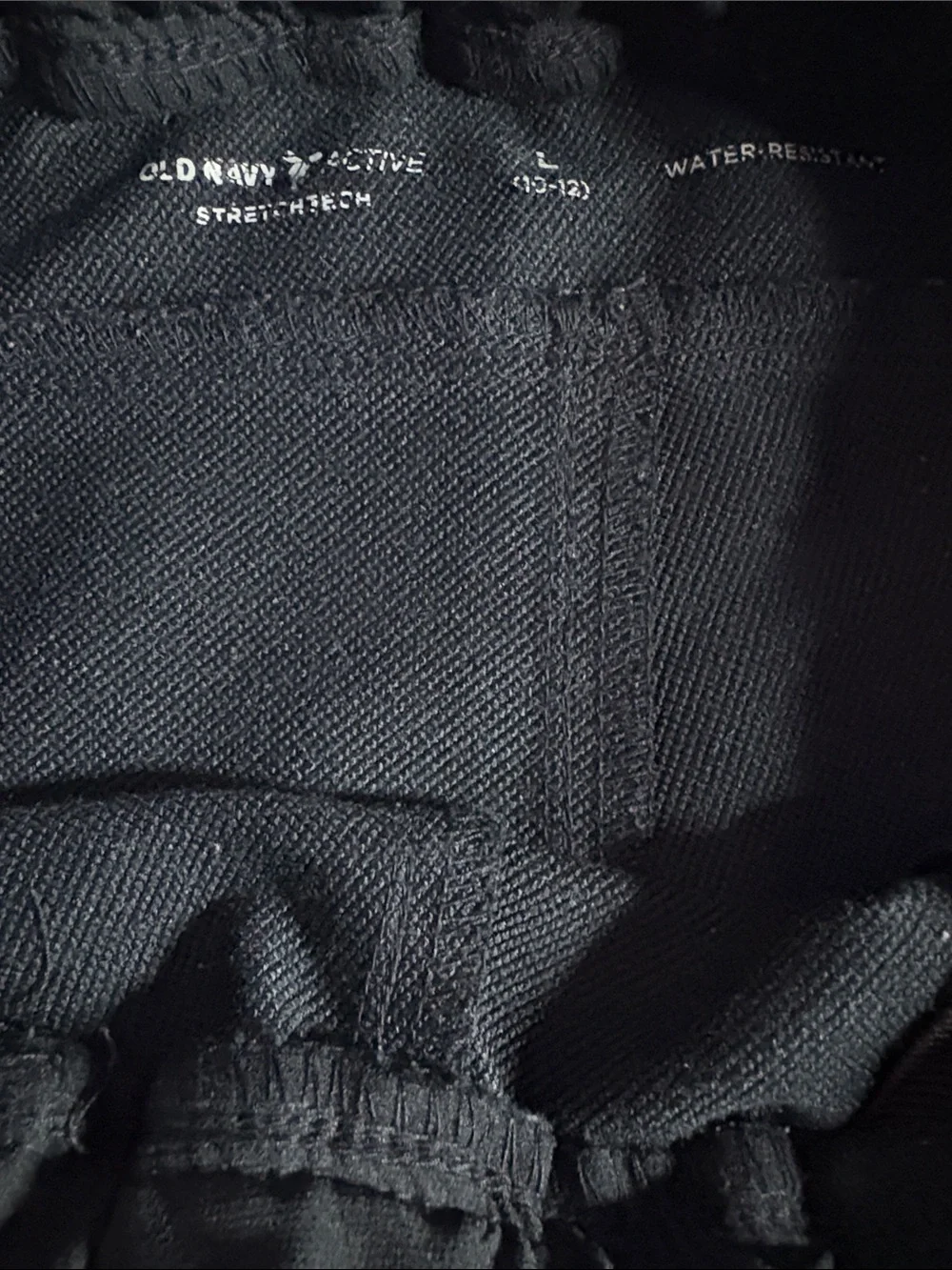 Old Navy Boys (L) Black Elastic Waist Drawstring Water Resistant Joggers.